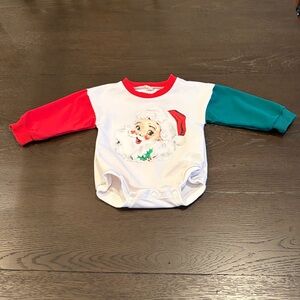 Adorable Santa Baby Romper (0-3M)